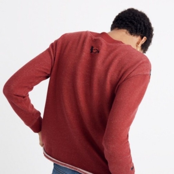 Miles by Madewell | Embroidered Cutoff Semi Crop Sweatshirt - Picture 5 of 11